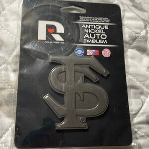 New Florida State antique nickel auto emblem